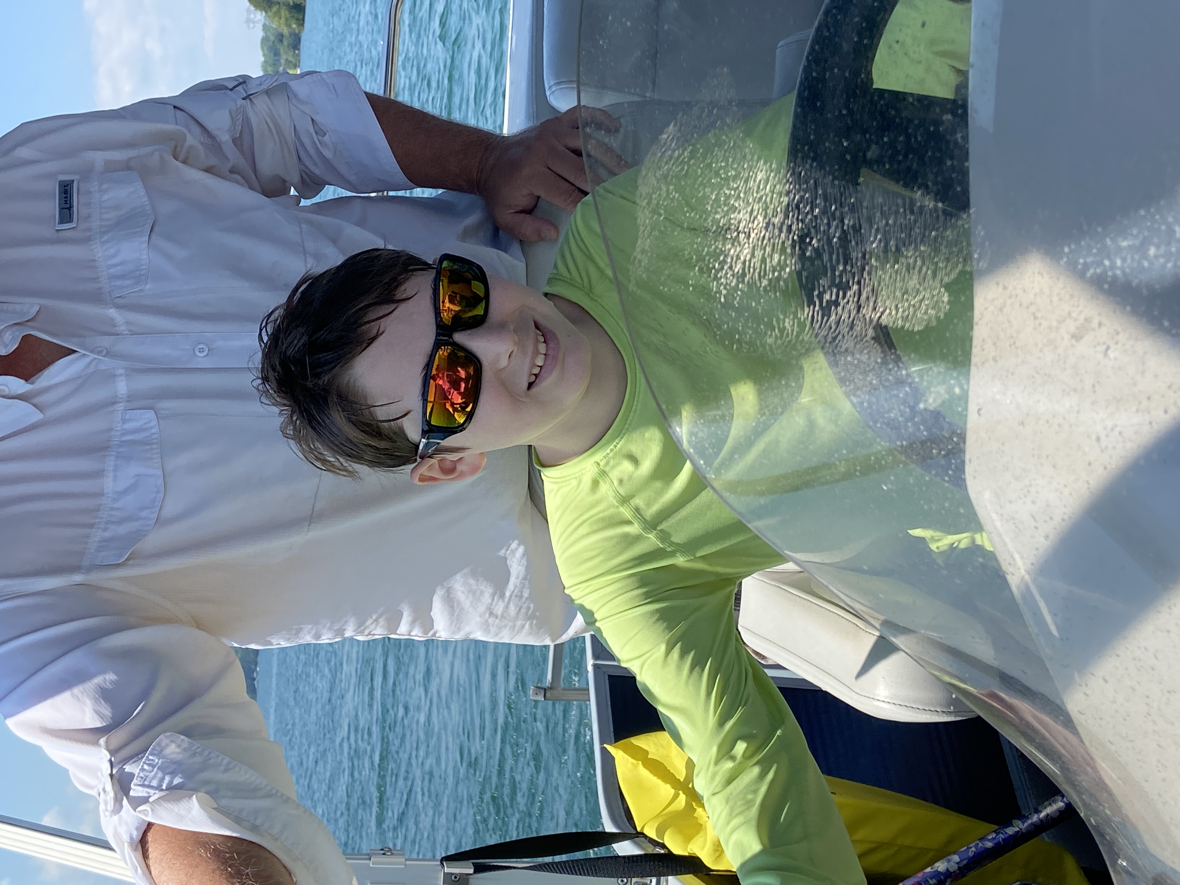 Driving a try-tune boat on Lake Keowee in South Carolina 